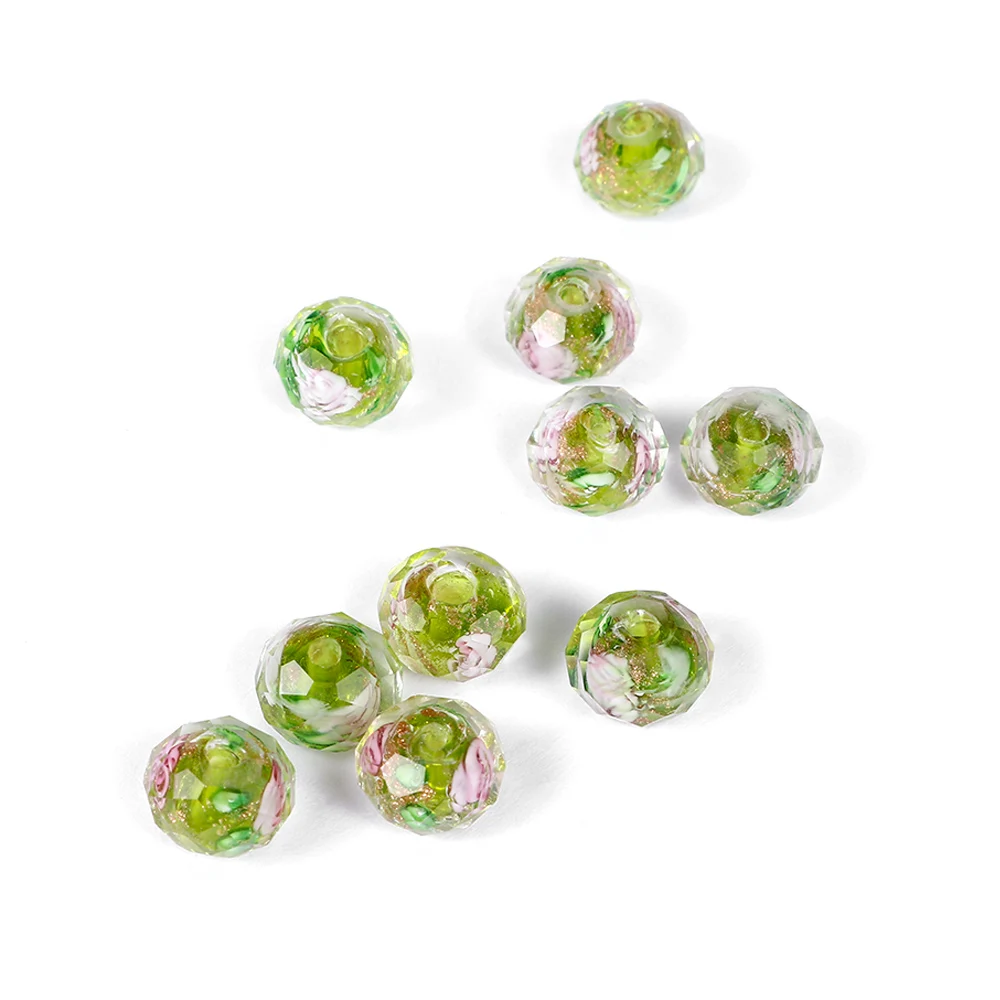 10 шт. 12 мм цветок лепесток граненый хрусталь свободный разделитель бисер шармы со