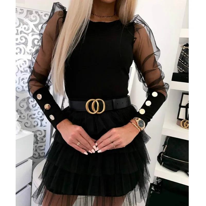 Женские сетчатые топы с длинными прозрачными рукавами пуловеры рубашки