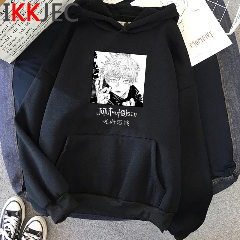 

Новые японские толстовки с капюшоном в стиле аниме, худи с графическим рисунком юютсу кайсена, зимние теплые мужские толстовки в стиле Одеж...
