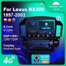 6G 128G Car Radio For Lexus RX300/Toyota Harrier 1998 1997-2003 Android 10 Multimedia Video GPS Navigation 2 Din No DVD Player