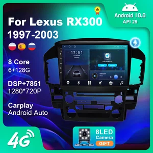 6g 128g car radio for lexus rx300toyota harrier 1998 1997 2003 android 10 multimedia video gps navigation 2 din no dvd player free global shipping