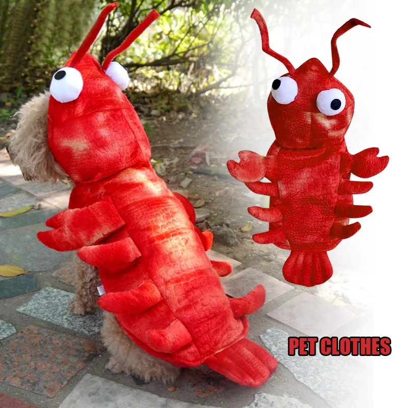 Новинка зимняя одежда для собак костюм лобстера на Хэллоуин кошки