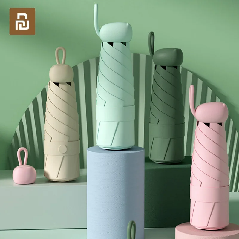 

New Youpin Mini Sun Rain Parasol Umbrella Sunny Protect UV Umbrella Ultra Light Folding Umbrella for Summer Winter Umbrella