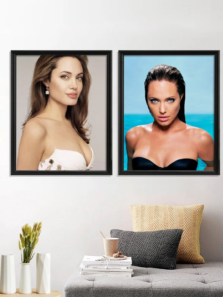 

Анджелина Джоли кинозвезда красота изящный соблазнительный элегантный сексуальный влажный постер комната Фотография Шелковый Декор прин...