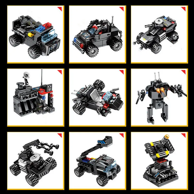 Игрушечные строительные блоки для мальчиков 695 шт. детей подарки 27 видов 8 в