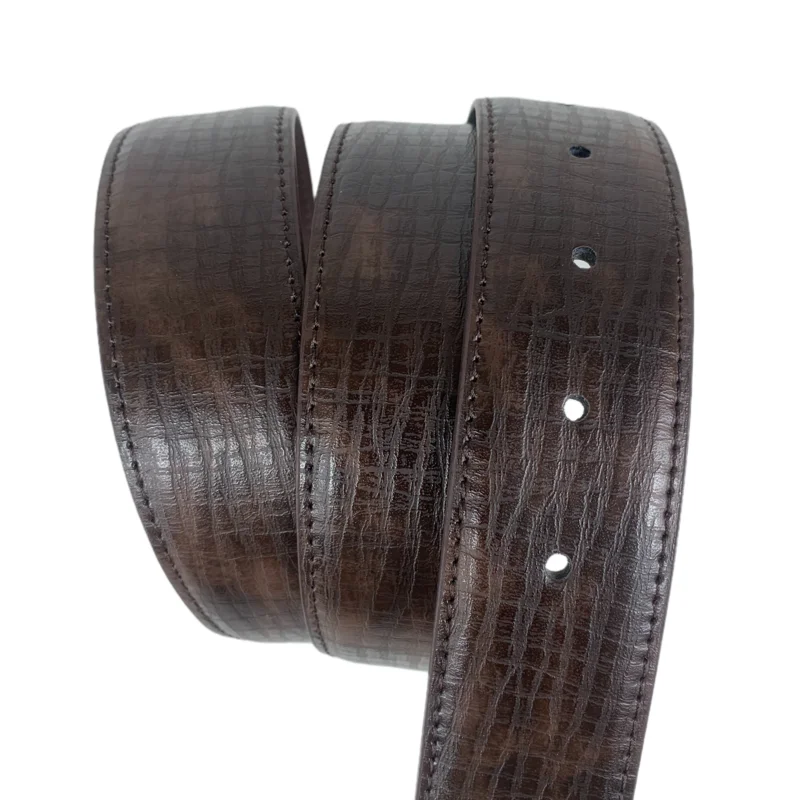 Ремень мужской из искусственной кожи с пряжкой-знаком Роскошный дизайнерский