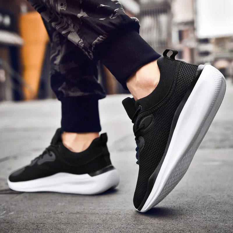 

Трикотажные весенние спортивные мужские кроссовки распродажа мужской обуви sapato мужские повседневные Модные дышащие повседневные кроссов...