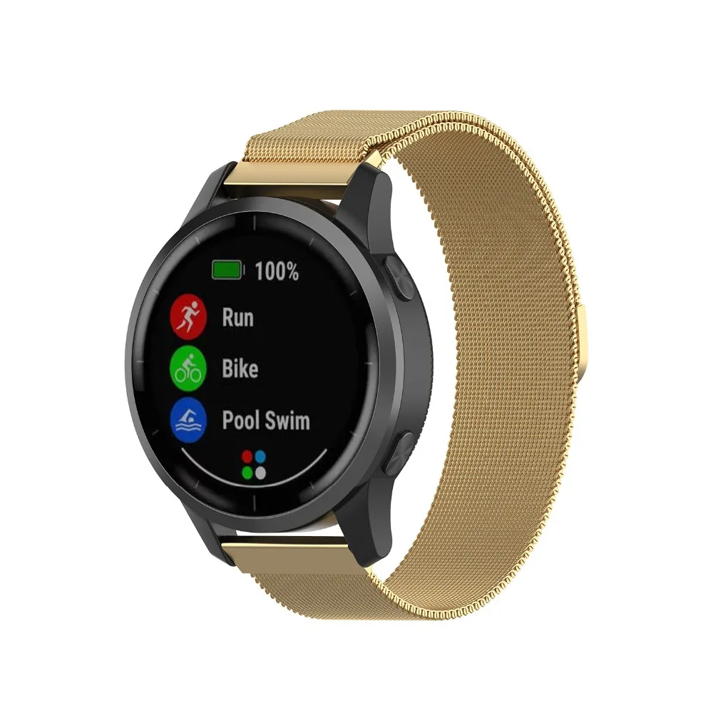 COMLYO, 22 мм, Смарт-часы, браслеты на запястье для Garmin vivoactive, 4 ремешка, Миланский ремешок для часов, браслет на запястье Garmin Vivoactive4