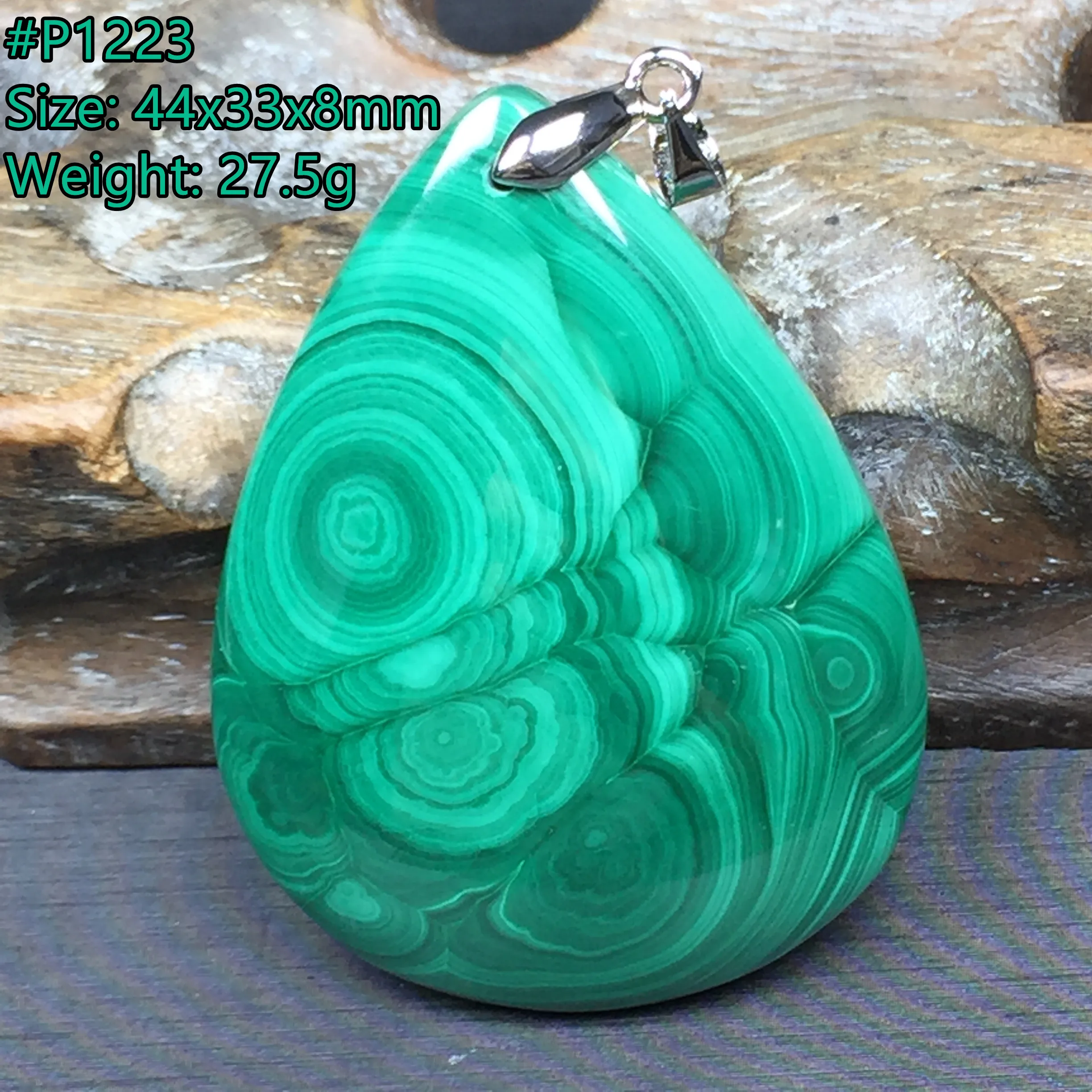 

Natural Green Malachite Chrysocolla Pendant Jewelry For Woman Man Gift Crystal Silver 44x33x8mm Beads Stone Reiki Gemstone AAAAA
