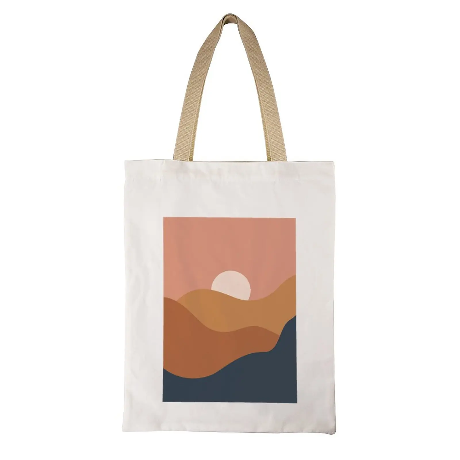 Сумка-шоппер Женская холщовая с абстрактным графическим принтом | Багаж и сумки