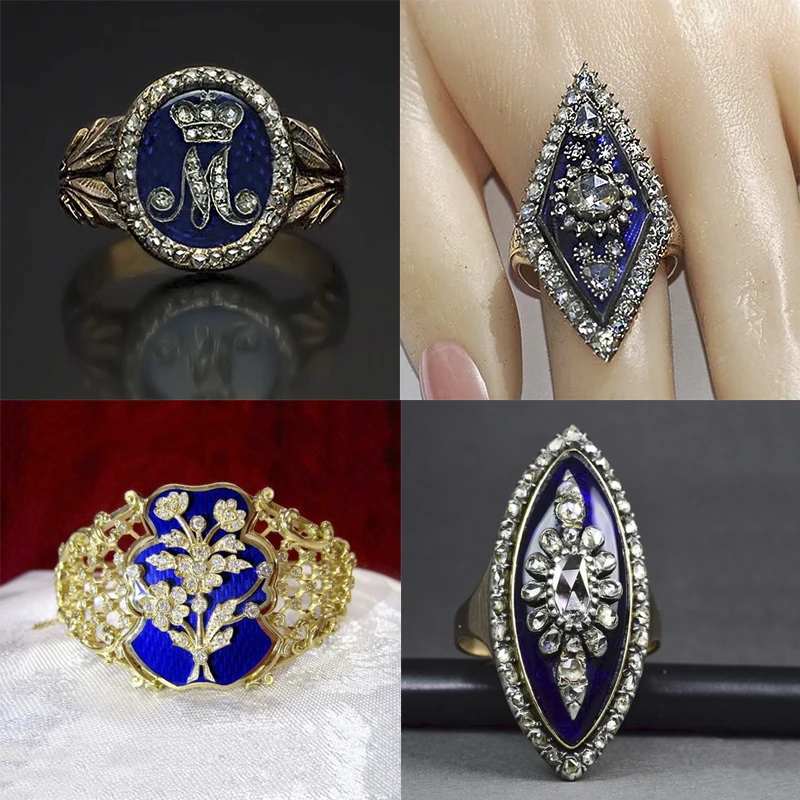

Trendy Exquisite Geometric Crystal Zircon Rings For Women Engagement Party Wedding Jewelry Hand Accessories Size 5-11