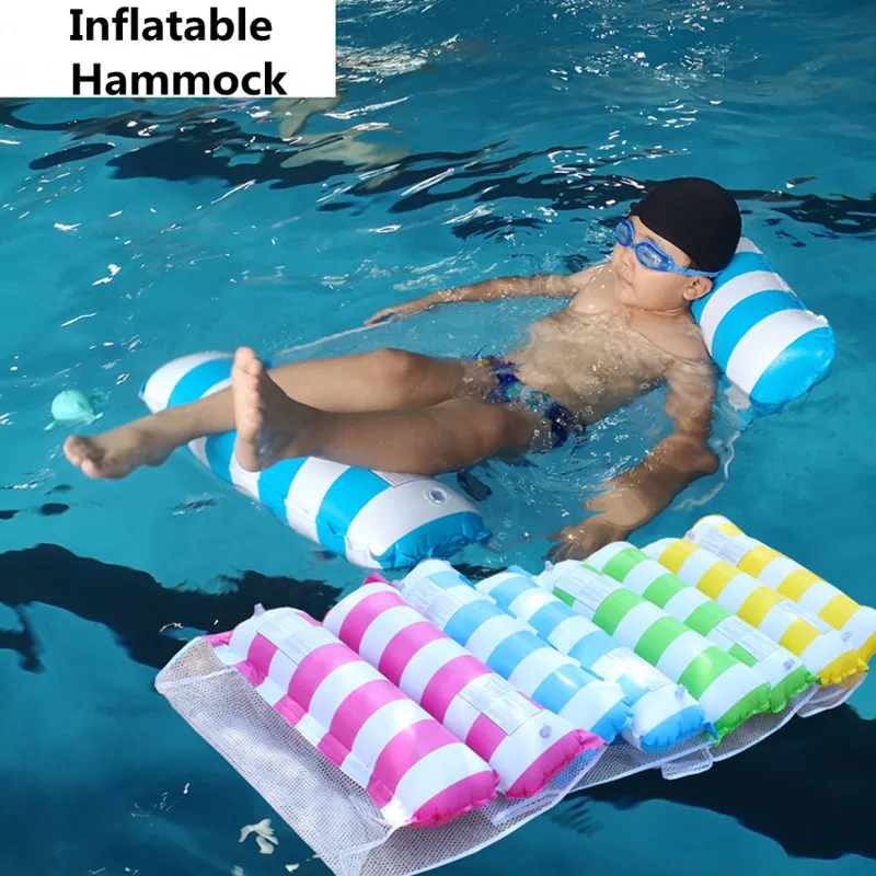 

PVC Summer Inflatable Foldable Floating Row Swimming Pool Water Hammock Beach Water Sports Lounger Chair Air Mattresses Bed