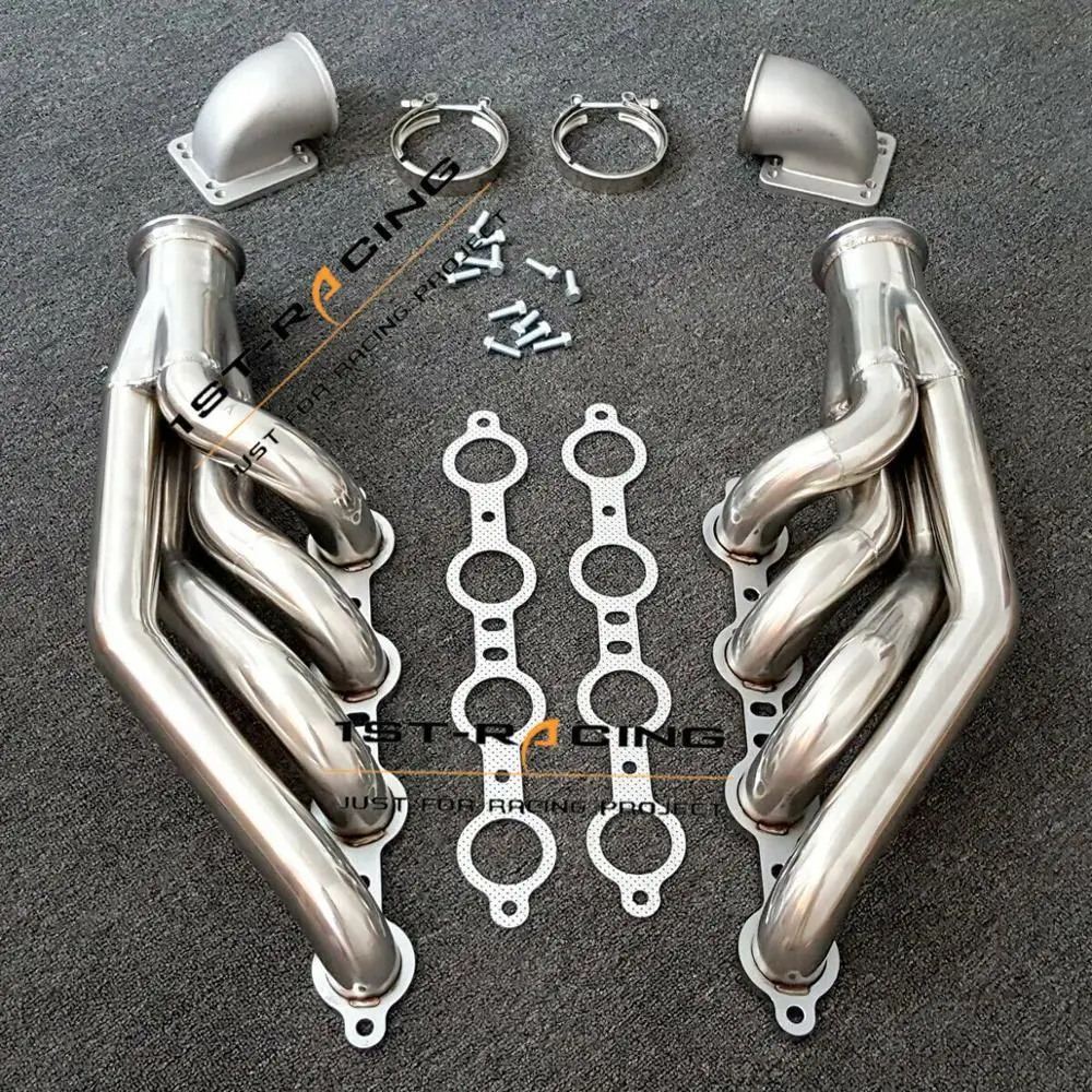 Турборазъем трубопровода Exhuast + адаптер локтя для Chevrolet Up LS1 LS6 LSX GM V8|Выхлопной