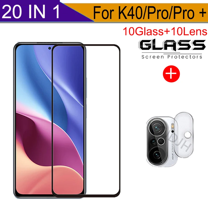 

20 в 1 закаленное стекло для Xiaomi Redmi K40 защита для экрана стекло для Redmi K40 Pro Защитная камера для Redmi K40 Pro Plus +