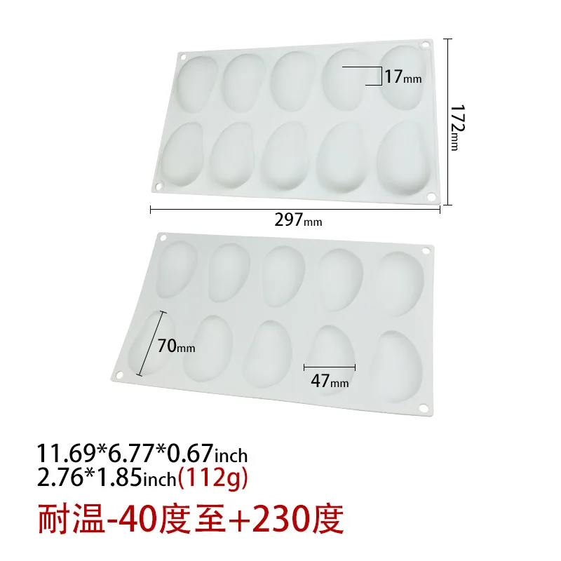 Новые творческие 10 даже похожая на настоящую 3D Манго Силиконовые формы для