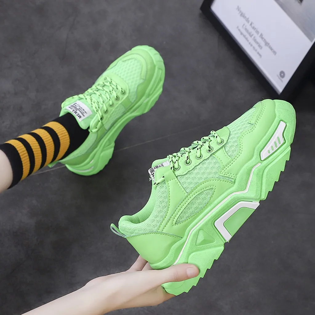 Массивные кроссовки увеличивающие рост спортивная обувь женская модная