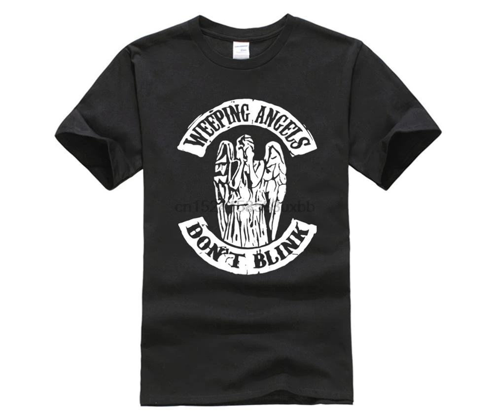 Не мигает Плачущие ангелы Доктор Кто косплей футболка футболки для мужчин Летний