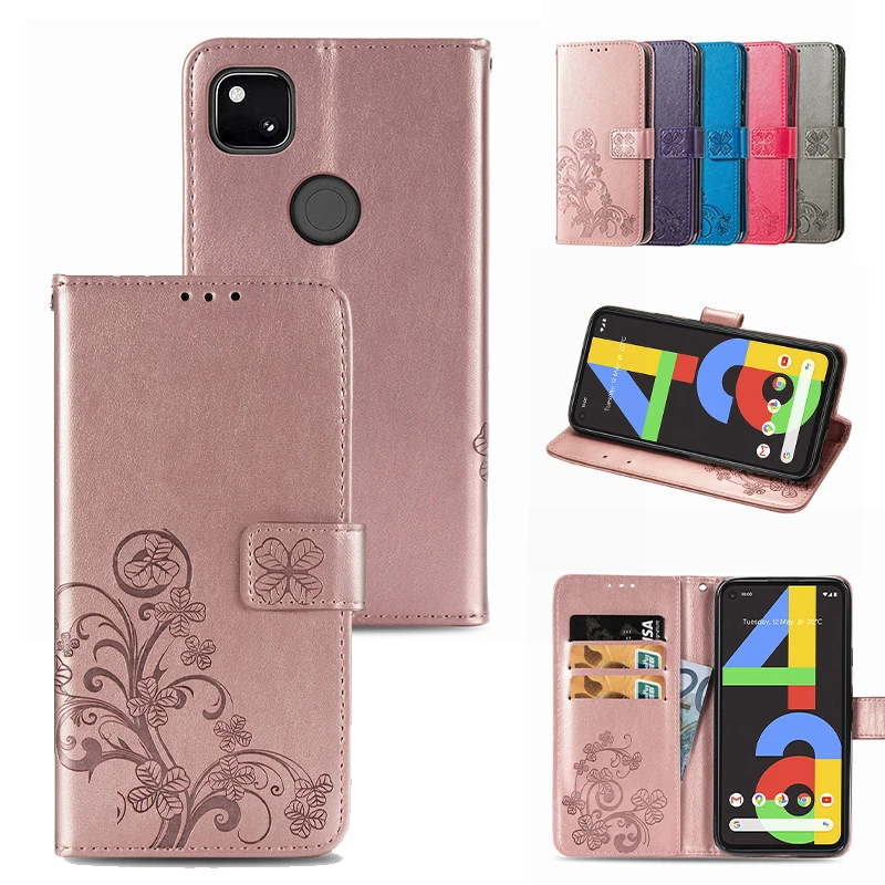 

Solid Color Ultra Thin Fashion Wallet Flip Leather Phone Case For Google Pixel 5 XL 5A 4A Invisible Bracket With Card Slot Cases