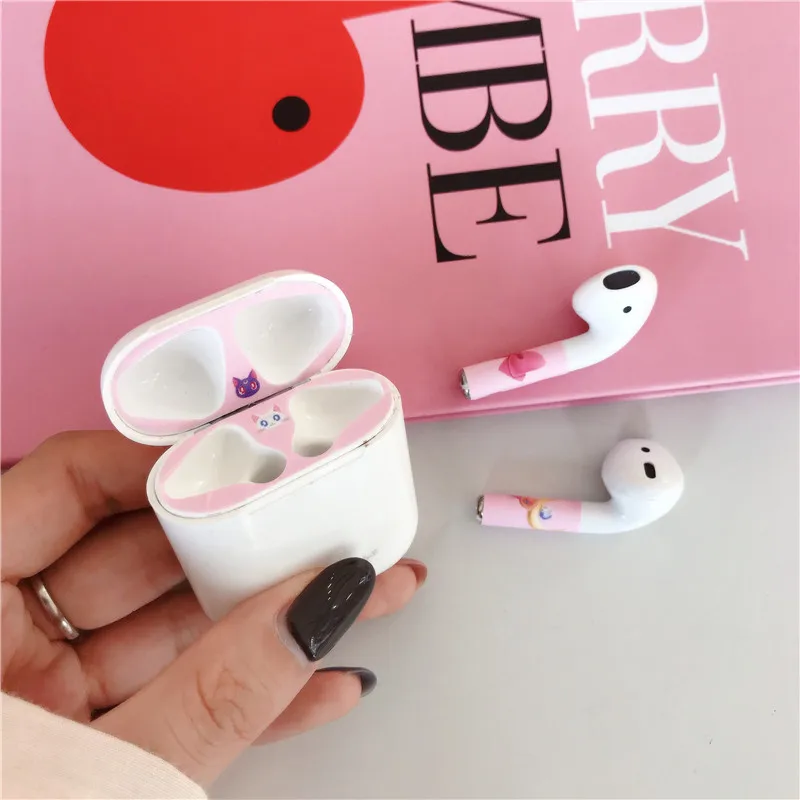 Милый защитный чехол s для Airpods, чехол, защита от пыли, наклейка, внутренняя крышка, s пленка для Apple Air Pods 2 1