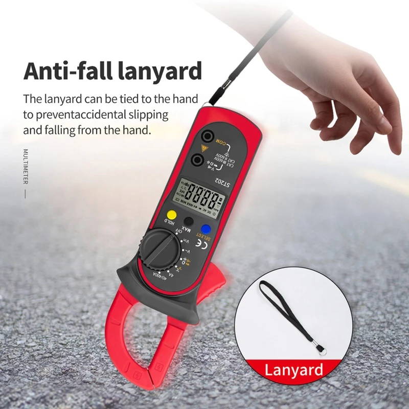 

ST202 Digital Clamp Multimeter Resistance Ohm Transistor Testers AC/DC Current Voltmeter Lcr Clamp Meter with Temperature
