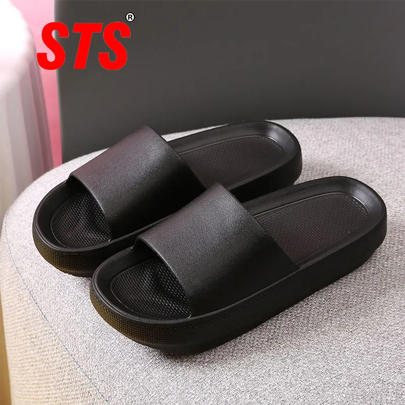 

STS Women Slippers Summer Women Shoe Flat Shoe Waterproof Female Ladies Shoes Slippers Soft Light Slides Comfortable Beach Shoes