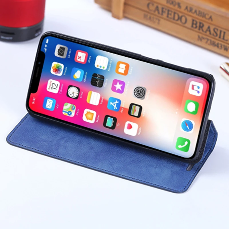 Флип-чехол для телефона iPhone 6 6s 7 8 Plus X Xr Xs Max чехол из искусственной кожи с эффектом