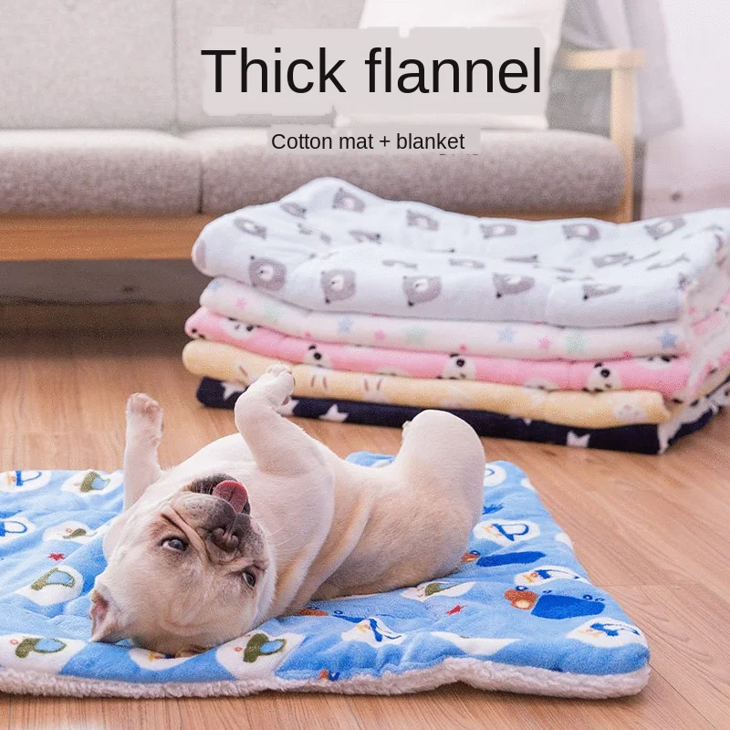 Коралловое Флисовое одеяло для кошек и собак диван кровать зимние коврики
