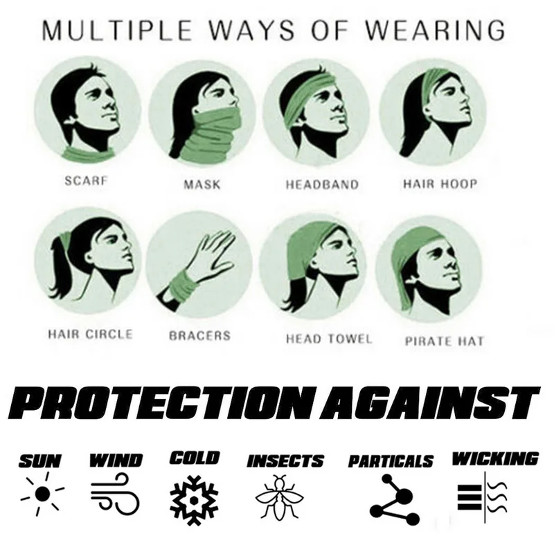 Повязка на шею 1 шт. для активного отдыха велоспорта дышащая ледяной шелковая с