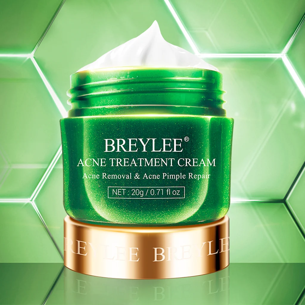 

BREYLEE Acne Treatment Cream 20g Facial Essence Acne Scar Pimple Remover Shrink Pores Moisturizing Skin Care Serum