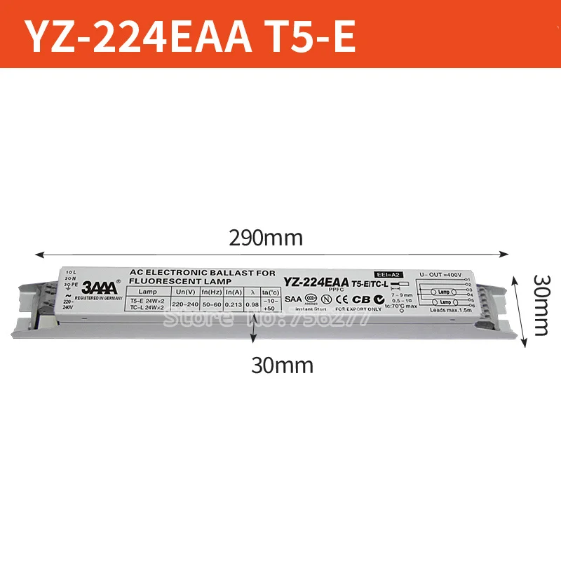 220 В переменного тока YZ-224EAA YZ-324EAA T5-E 2*24 Вт 3*24 выпрямитель T5 электронные балласты