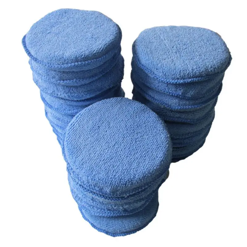 

10 Pcs Car Polish Wax Round Foam Sponges Scratch Free Applicator Pads for Auto