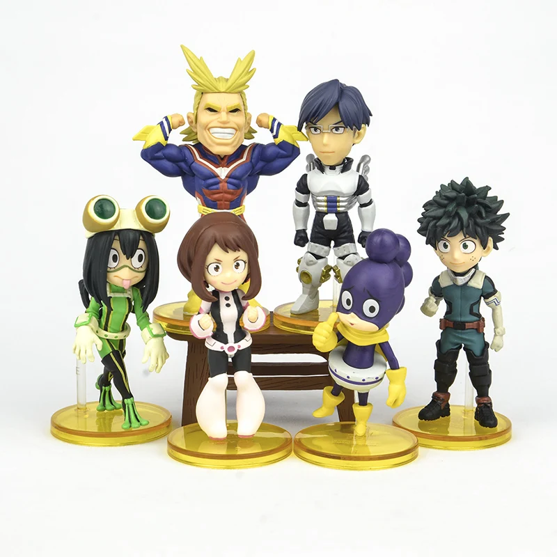 

Япония оригинал подлинный аниме banpresto My Hero Academy All Might izku URARAKA Tsuyu Tenya Minoru виноградный сок 8 см коробка Фигурки игрушки подарок