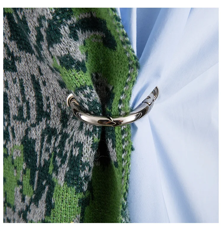 AIMENUNU Лоскутные популярные цветные рубашки с косичками женские воротником