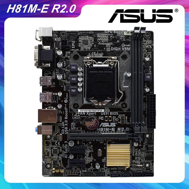 

ASUS H81M-E R2.0 LGA 1150 Intel H81 Desktop PC Motherboard DDR3 16GB PCI-E 2.0 SATA3 2×USB3.0 Xeon E3-1286 v3 Core i7 i5 i3 CPUS