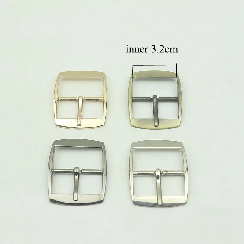 

20pcs 32mm Metal Pin Buckles Bag Strap Webbing Adjust Slider Hook Decoration Clasp DIY Belt Shoe Buckle Garment Accessories