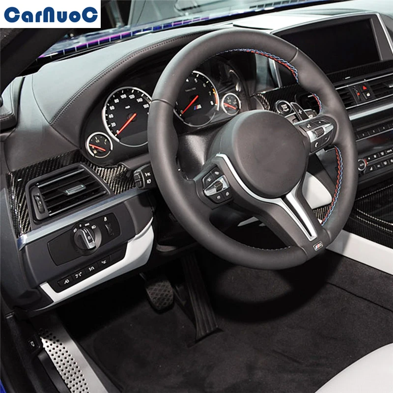 

Для BMW серий 6 F12 F13 купе/Covertible/2011-2018 автомобиля Pilothouse воздуховыпускное отверстие Панель накладка наклейка из углеродного волокна Стикеры акс...