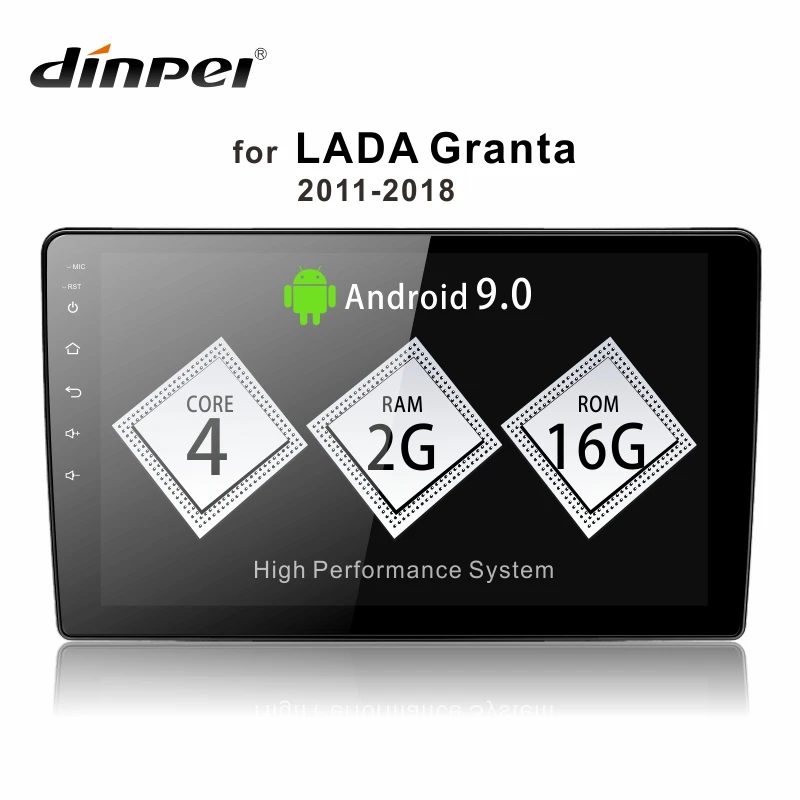 Dinpei Android 9 0 &quotTFT Автомобильный Радио мультимедийный плеер для LADA Granta sport 2011-2018