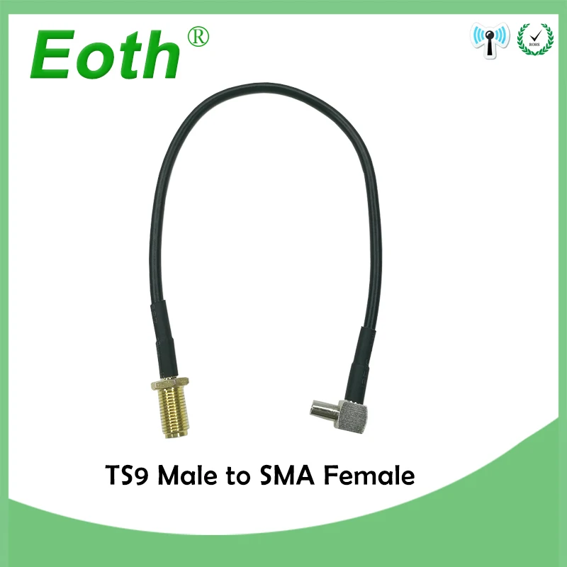 5 шт. 3G ZTE модемный кабель TS9 штекер прямой SMA женский правый угол косичка RG178