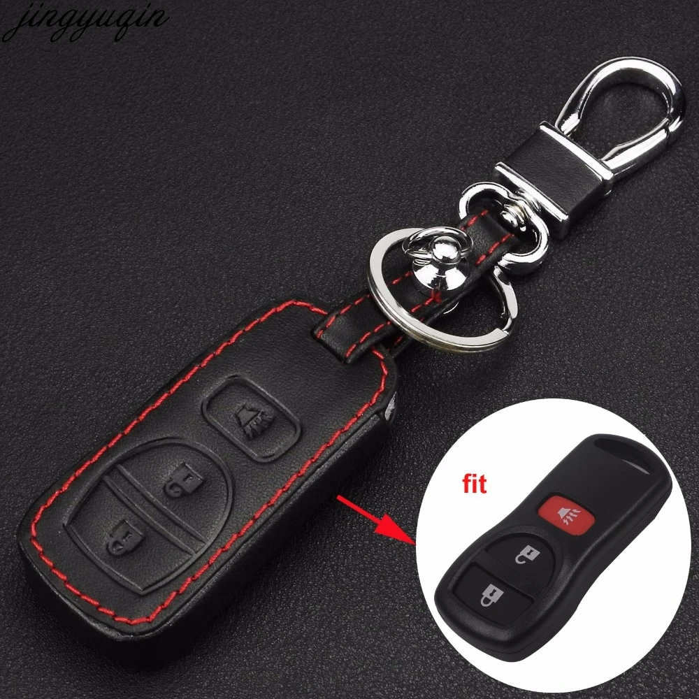 

Remote 3 Buttons Car Key Case Cover Leather Holde For Nissan Armada Frontier Murano Pathfinder Quest Titan Xterra 2005 2006 2007
