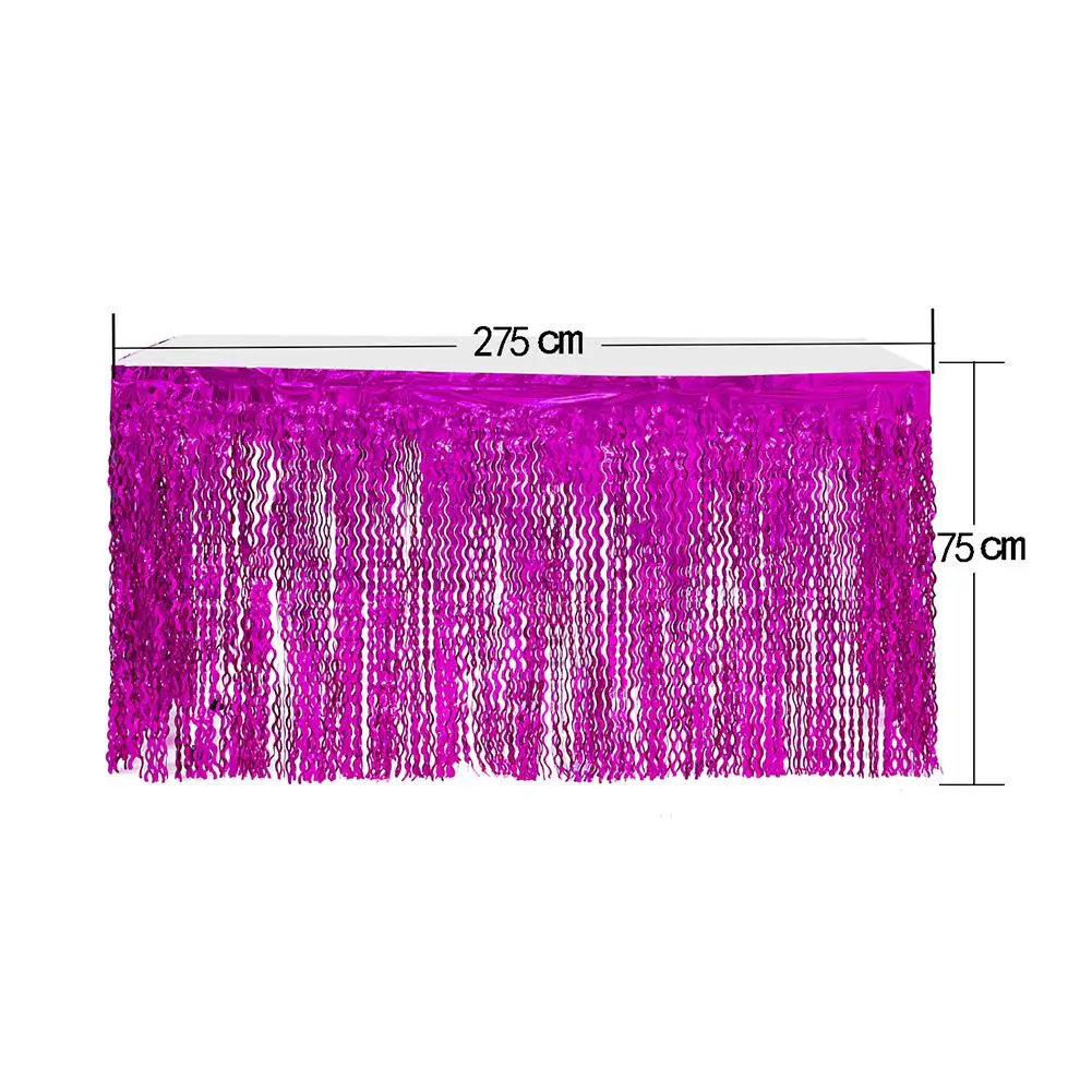 TPFOCUS Multicolor Glitter Spiral Tassel Curtains Bridal Shower Table Skirt for Wedding Birthday Baby Shower Party Decoration
