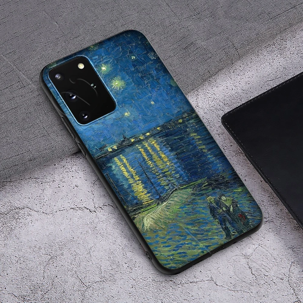 Тонкий Ван Гог Звездная ночь чехол для Samsung Galaxy Note 10 S6 S7 S8 S9 S10 S10e S20 ультра A71 A51 A81 A91