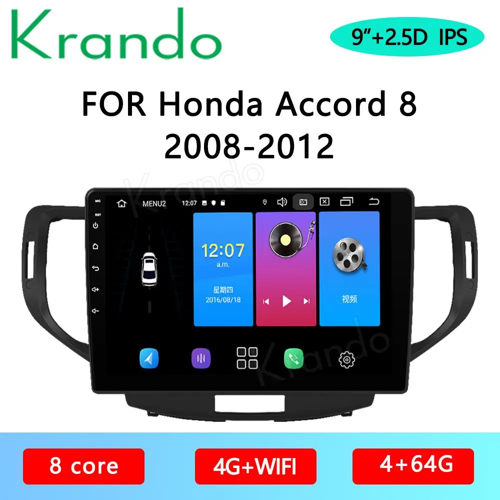Krando Android 10 0 9 &quotIPS полный сенсорный автомобильный мультимедийный радио для Honda Accord