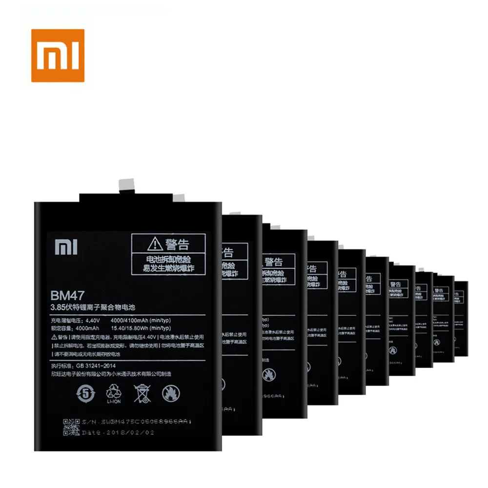 Оригинальный аккумулятор Xiao Mi BM47 для Redmi 3 S 3X 4X pro Hongmi 4 X 4000 мАч 10 шт. | Мобильные