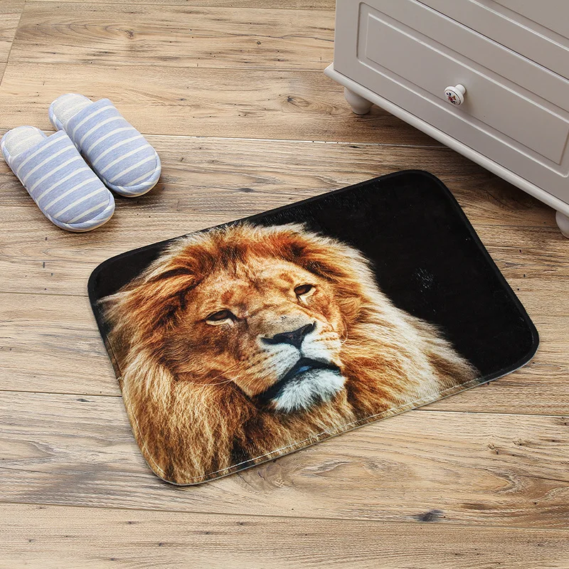 Голова животного портрет кухонная полоска комната прикроватный коврик