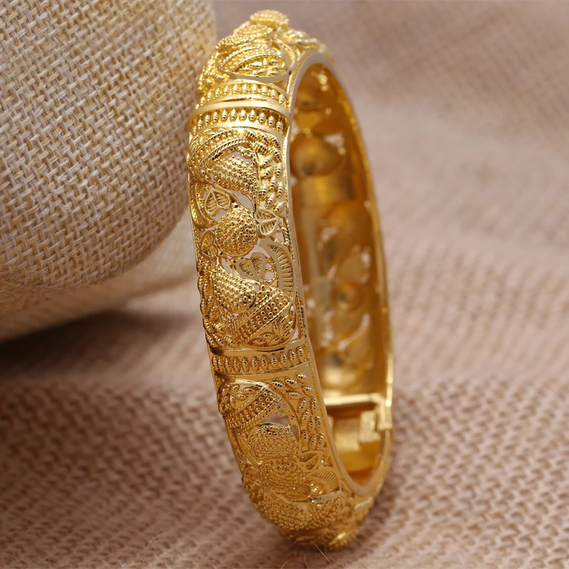 Annayoyo 24K Модный тонкий женский браслет с желтым золотом элегантный цепочка