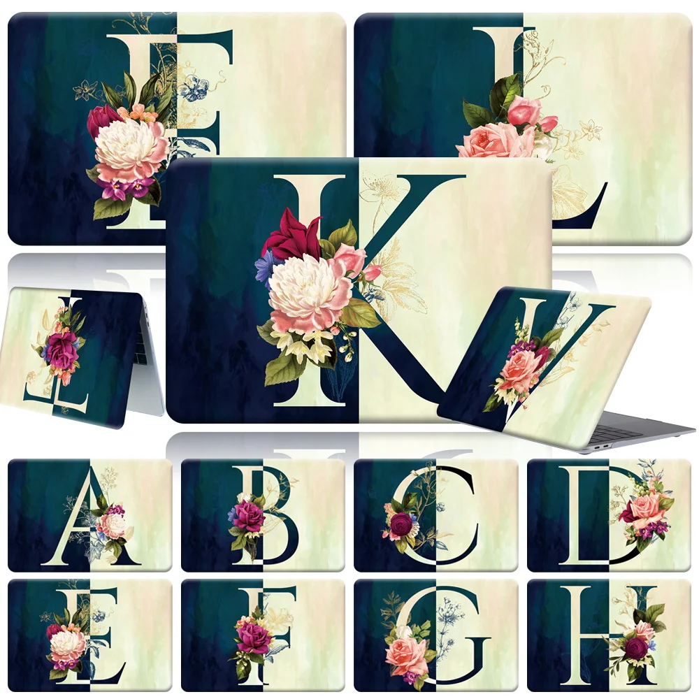 

For Apple Macbook Air 13 A2337 2020 Anti-fall Flower Letter for Air 11/13 A1370/A1465/A1369/A1466/A1932/A2179 Laptop Case