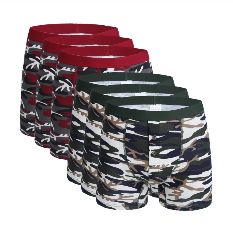 6 Pcs 1145 Mix A26 6 шт./лот, горячее предложение, новая мода, сексуальные Брендовые мужские длинные шорты-боксеры для мужчин, нижнее белье, Mr Underpant, Мужские дышащие боксеры размера плюс, 6XL - Цвет: 6 Pcs 1145 Mix A26
