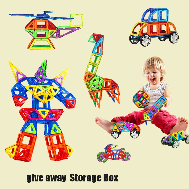 

122 шт., детский Магнитный конструктор «сделай сам»