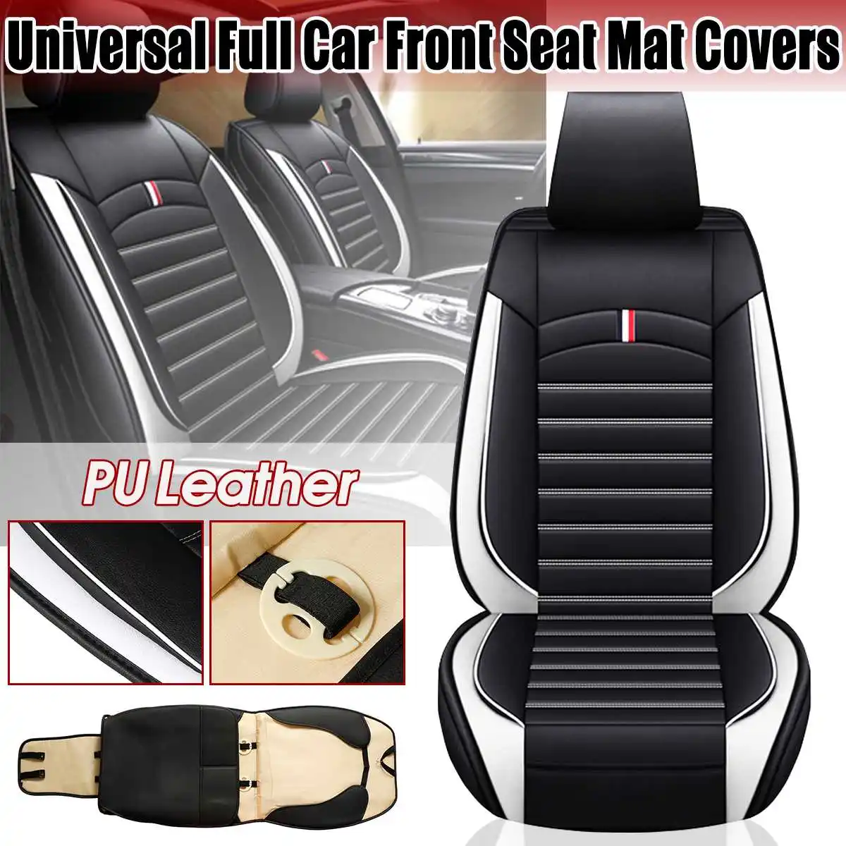 universal car seat covers set front rear seat covers leather cushion car chair seats protector mat car accessories four season free global shipping