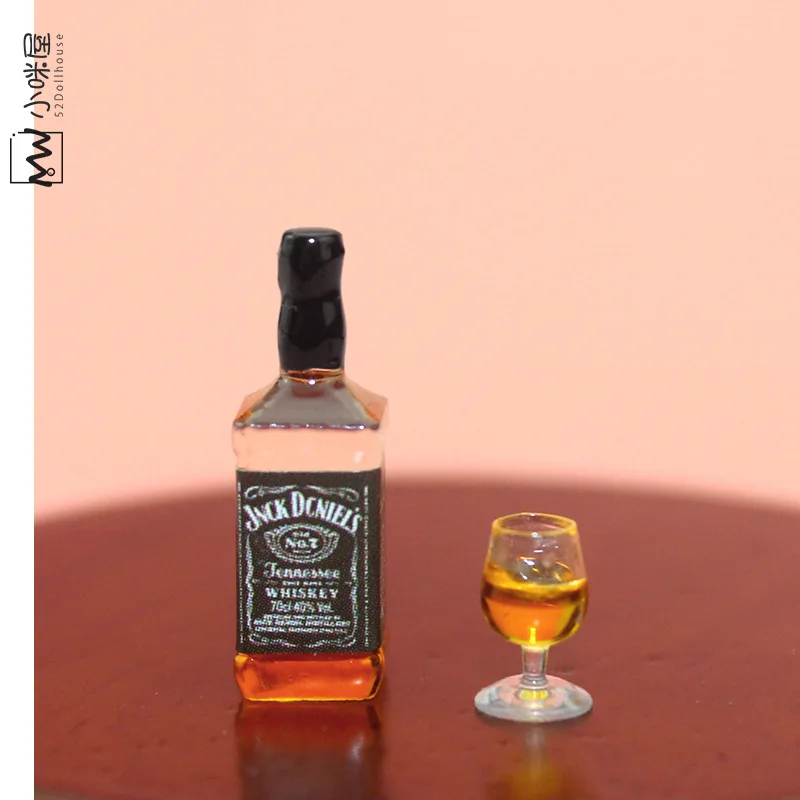 Аксессуары для кукольного домика мини бокал вина виски барная стойка посуда